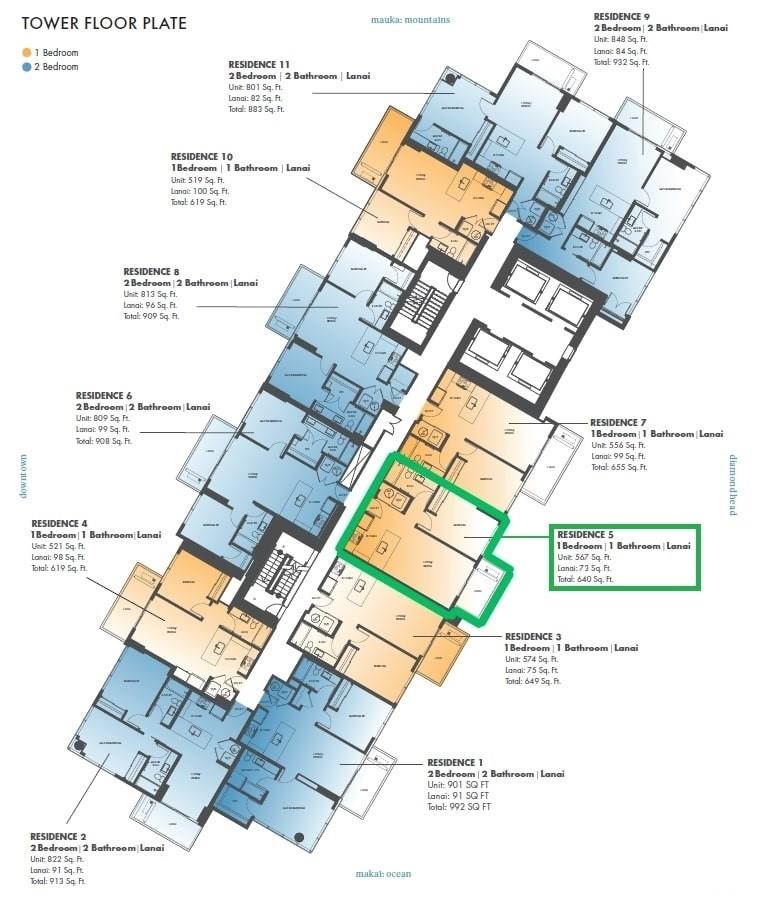Sky Ala Moana West condo # 1505, Honolulu, Hawaii - photo 11 of 17