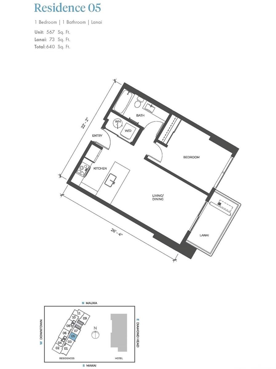 Sky Ala Moana West condo # 1505, Honolulu, Hawaii - photo 12 of 17