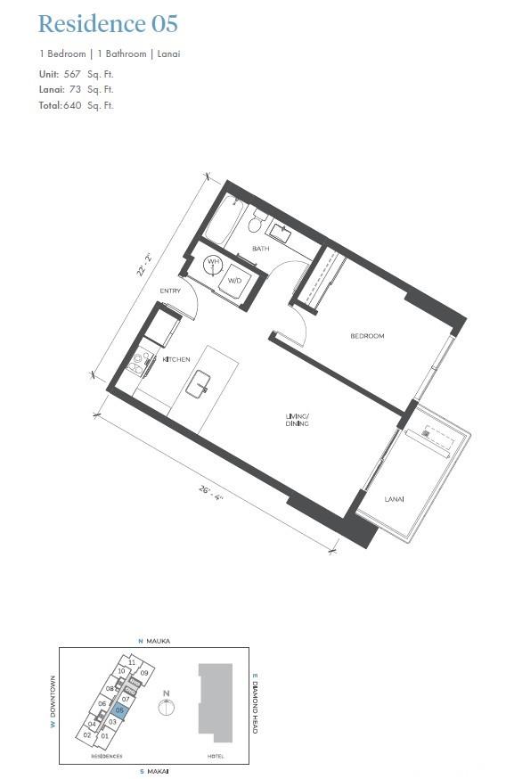 Sky Ala Moana West condo # 1505, Honolulu, Hawaii - photo 6 of 15