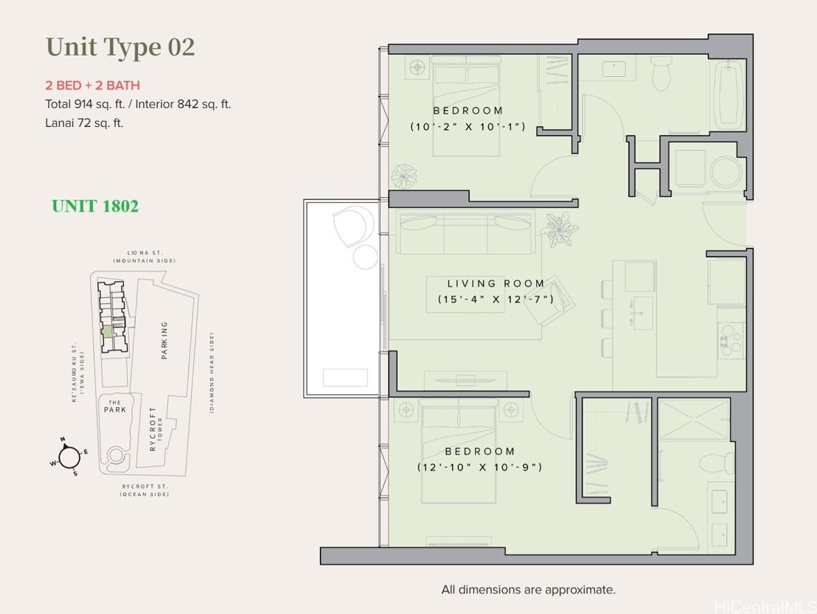 The Park on Keeaumoku condo # 1802, Honolulu, Hawaii - photo 13 of 25