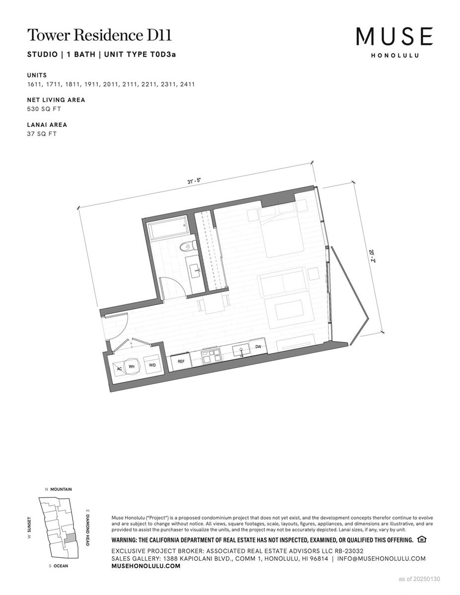 Muse Honolulu condo # 1811, Honolulu, Hawaii - photo 3 of 11