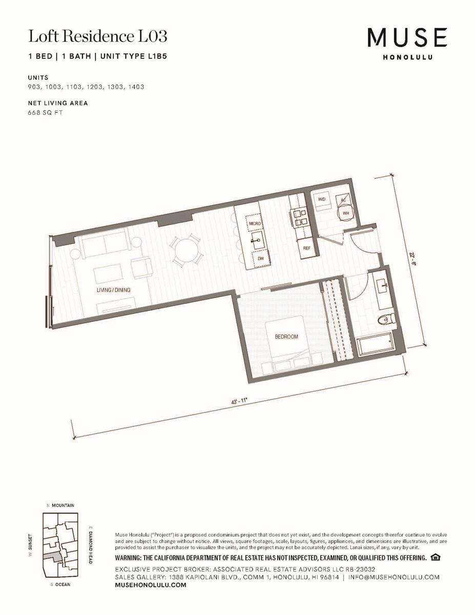 Muse Honolulu condo # 903, Honolulu, Hawaii - photo 4 of 10