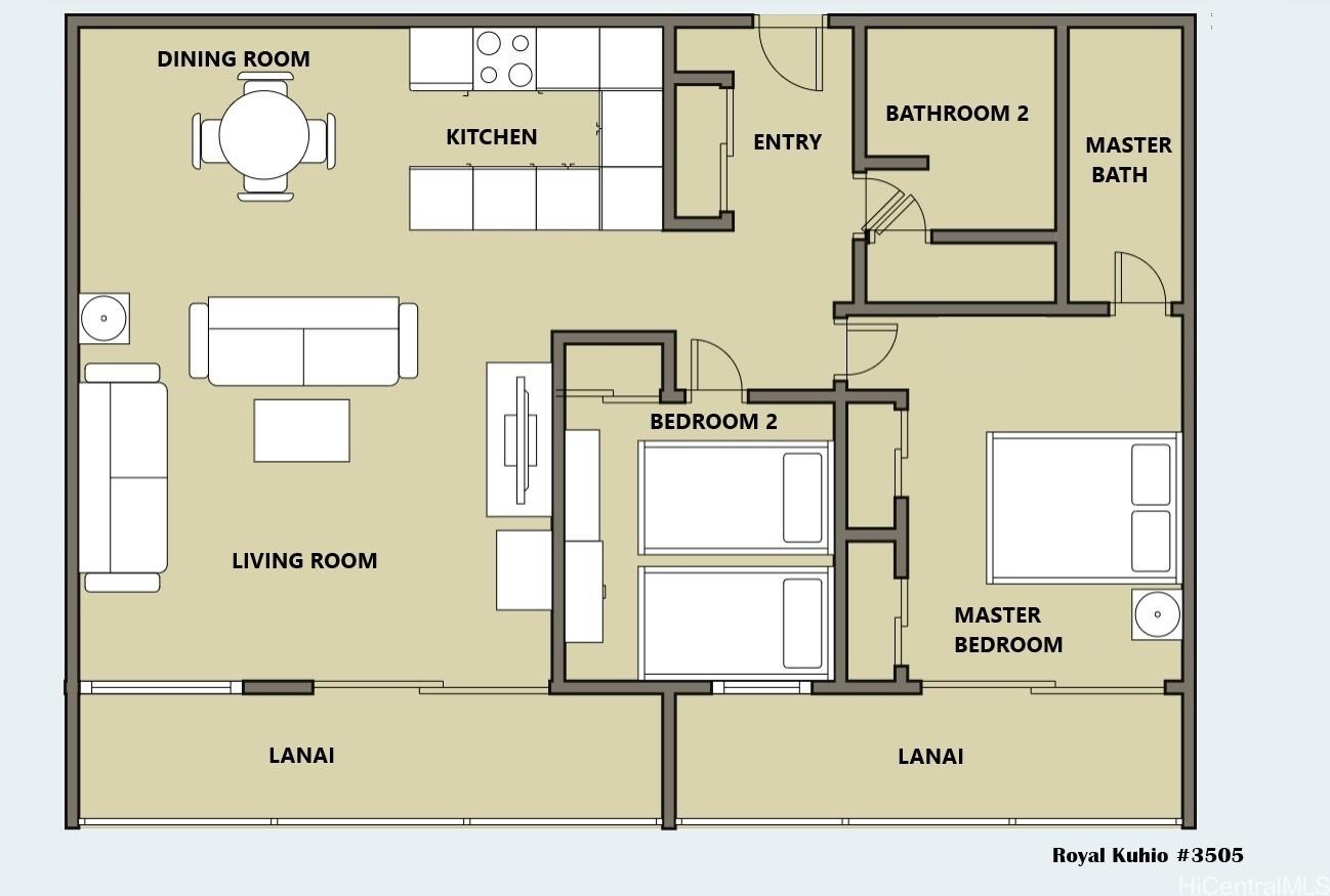Royal Kuhio condo # 3505, Honolulu, Hawaii - photo 12 of 23
